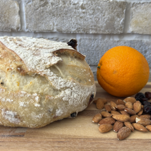 Cranberry Orange Almond Sourdough Boule